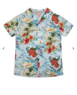 Gucci Boy Strawberry Shirt Size 6 - Used. Great Condition. No Stains. - Image 1 of 4