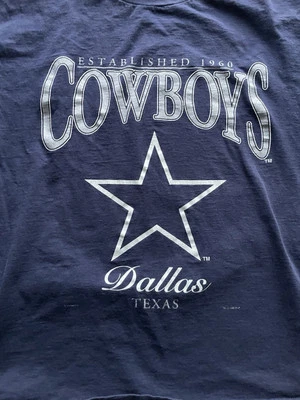 Camiseta De Colección Años 90 Dallas Cowboys Gráfica Grande Azul Talla Para Hombres XL Logo Estrella Foto 1 de 4