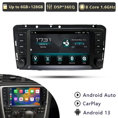 for Volvo S60 V70 XC70 S40 V40 2005-2008 Stereo Radio Carplay GPS Navi Android - Image 1 of 4