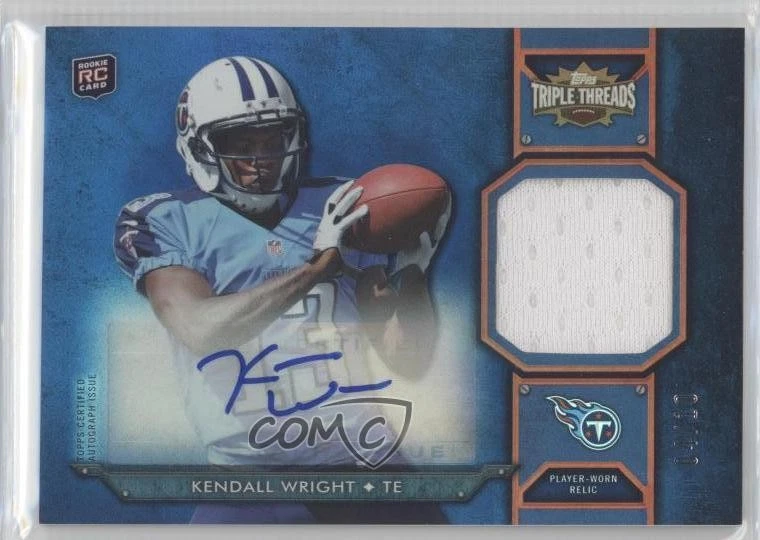 2012 Topps Triple Threads Rookie Relics Sapphire /10 Kendall Wright Auto RC - Image 1 of 2