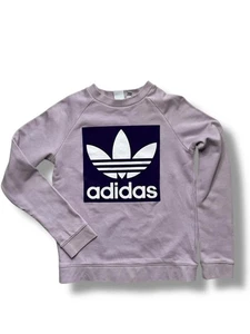 Felpa Adidas Trefoil Lilla Taglia 10 - Logo Nero Vellutato - Ottime Condizioni Allenamento Palestra - Foto 1 di 11