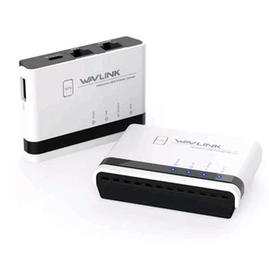 USB Wireless Print Server w/ 10/100Mbps LAN/Bridge 480Mbps USB2.0 Wired/Wireless - Picture 1 of 9