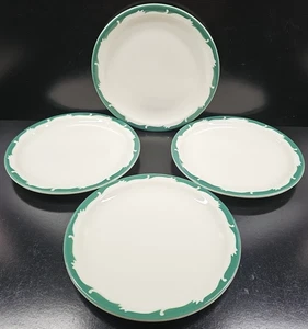4 Syracuse China Wintergreen Luncheon Plates Set Vintage Restaurant Ware MCM Lot - Picture 1 of 24