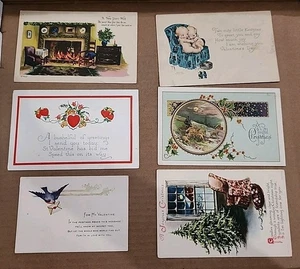 Vintage Postcards & Greetings Cards Used Lot Of 10 From 50's & 60's - Picture 1 of 22
