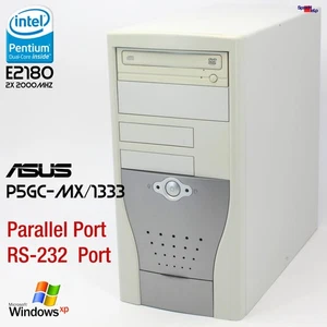 Asus P5Gc-Mx /1333 Intel Dual Core Computer Pc Windows Xp Parallel Port Rs-232 - Picture 1 of 6