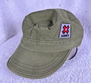 X GAMES Military Style Hat Army Green Adjustable Vintage Skater Y2K - Picture 1 of 8