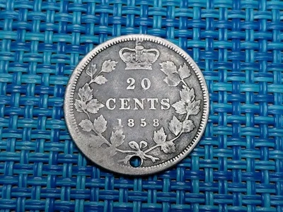 🇨🇦 Canada  20 cents  1858 KM-4  0.925  Silver Coin 112625-16 - Image 1 of 2