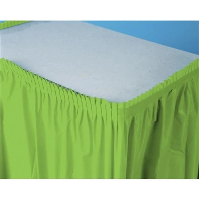 Creative Converting 202396 Fresh Lime- Lime Plastic Table Skirt - Image 1 of 1