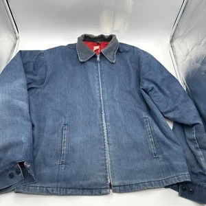 Giacca da lavoro vintage anni 70 Jc Penney Big Mac DISTRESSATA denim uomo L trapuntata - Foto 1 di 18