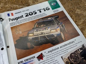 Peugeot 205 T16 Booklet RARE COLLECTOR'S 1983-1986 - Picture 1 of 4