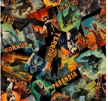 Classic Movie Monsters 44" fabric by Quilting Treasures, 31184-J, Gotta Have it - Image 1 of 2
