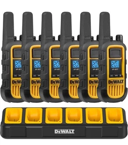 DEWALT DXFRS800 2 Watt Heavy Duty Walkie Talkies - 6pack + Gang Charger - Picture 1 of 17