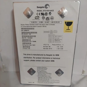 Original XBOX SEAGATE ST310014ACE 10GB 3.5" IDE ATA DESKTOP HARD DRIVE HDD HD - Afbeelding 1 van 4