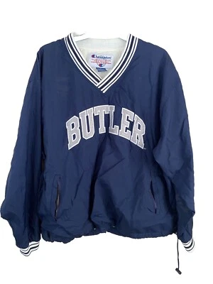 Vintage Butler Bulldogs Champion Pull Over Jacket Size Extra Large NCAA - Image 1 of 4