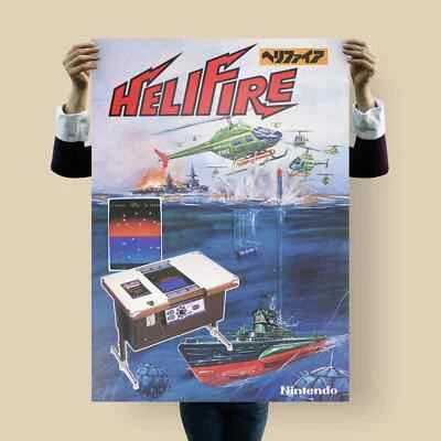 HeliFire – Vintage Nintendo Arcade Promo Poster (1980) - Bild 1 von 4