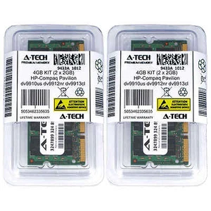 4GB KIT 2 x 2GB HP Compaq Pavilion dv9910us dv9912nr dv9913cl Ram Memory - Picture 1 of 1