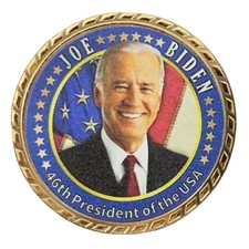 Biden President Commemorative Coin Collectibles USA Plate Art Challenge 2021 Joe