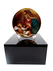 Mary & Baby Jesus Teller limitierte Auflage goldfarbener Rand 3" Oblate Missionen Texas - Bild 1 von 5