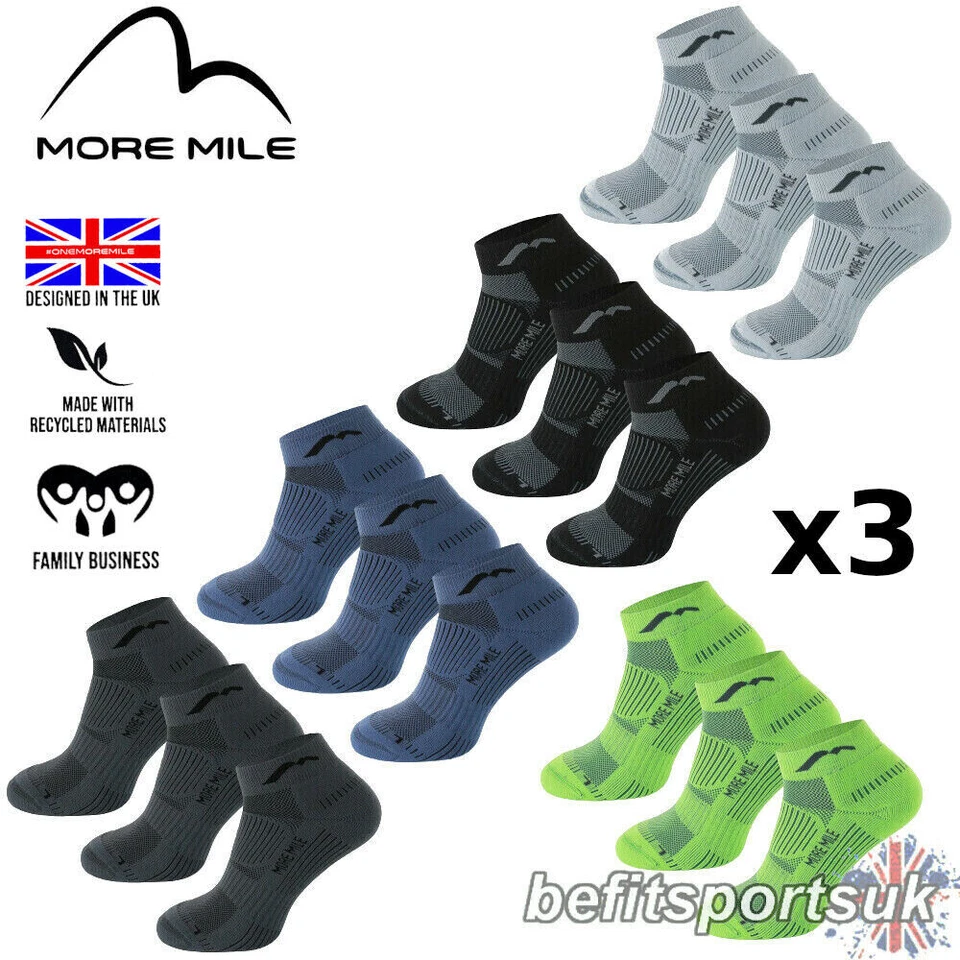 RUNNING SOCKS MENS WOMENS LADIES MORE MILE LONDON V2  BLISTER SPORTS CUSHIONED 3 - Image 1 of 1