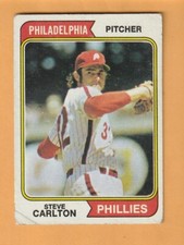 Steve Carlton Philadelphia Phillies 1974 Topps #95 HOF Poor Condition 9Y