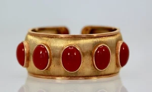Buccellati Yellow Gold Wide Coral Bracelet 18K - Picture 1 of 12