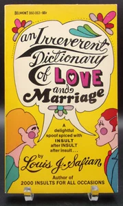 IRREVERENT DICTIONARY OF LOVE & MARRIAGE First Paperback ed 1967 Humor Quips - Picture 1 of 3