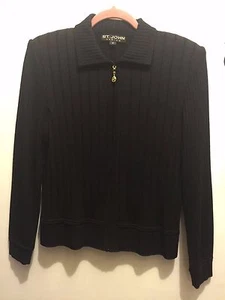 SCHÖNE SCHWARZE ST. JOHN JACKE MIT REISSVERSCHLUSS GR S - Bild 1 von 4