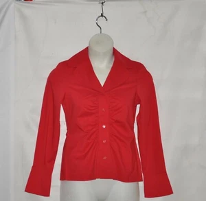 Blusa de cuello de chal M by Marc Bouwer con frente fruncido talla S rojo - Imagen 1 de 2