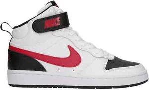 Schuhe Nike Court Borough Mittel- Jungs Frau Weiß Schwarz cd7782 110 Hals Hoch - Bild 1 von 5