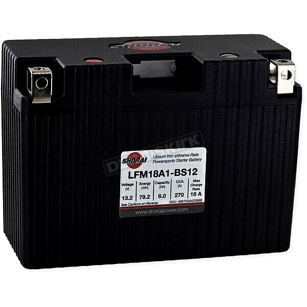 SHORAI  Xtreme-Rate 12-Volt LifePo4 LFM Lithium Battery # LFM18A1-BS12 - Image 1 of 1