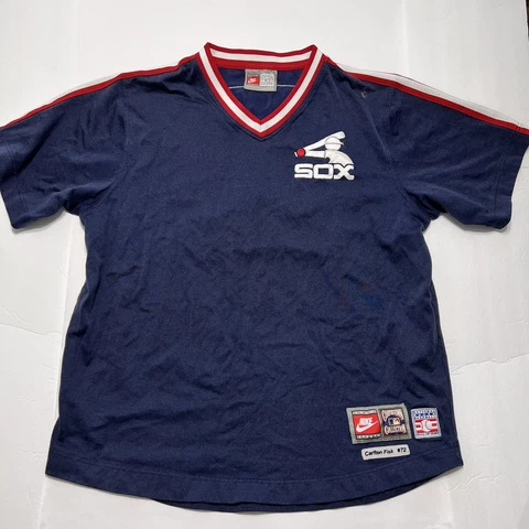 Nike Carlton Fisk #27 Chicago White Sox Cooperstown Collection Jersey XLarge Cover