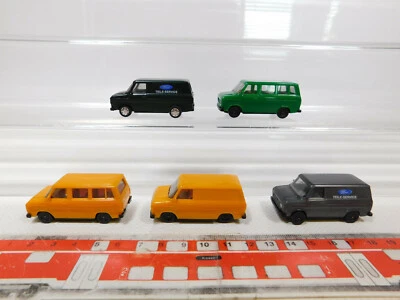 CL67-0,5# 5X Herpa H0/1:87 Ford Transit: Furgone Parti-Servizio + Autobus, TOP - Immagine 1 di 4