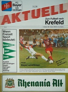 Program 1989/90 BAYER 05 Uerdingen - Bayer Leverkusen - Picture 1 of 1