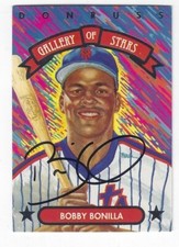 Signed BOBBY BONILLA NEW YORK METS 1992 Donruss Gallery of Stars Card  GS-1  COA