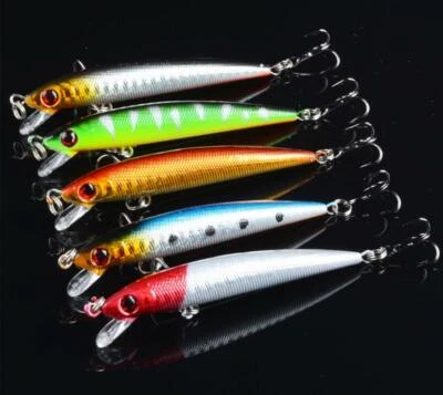 5PCS Topwater Minnow Fishing Lure Floating Swmbait Pesca Pike Hard Bait Wobblers - Image 1 of 4