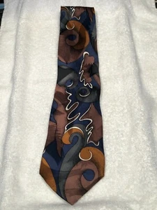 Martin Wong Screenplay  Abstract Long Men's Silk Tie  - Picture 1 of 2