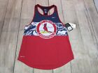 NWT SAMPLE Nike Dri-Fit St Louis Cardinals Cooperstown Blue Red Racerback Tank 