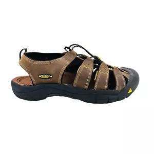 Mens 13 Keen Newport H2 Brown Leather Hiking Waterproof Fisherman Sandal 1001870 - Picture 1 of 14