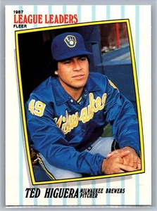 1987 Fleer League Leaders #23 - Ted Higuera - Milwaukee Brewers - Picture 1 of 2