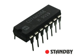 4pcs 74AC05 DIP14 CD74AC05E HARRIS, Hex Inverter - Bild 1 von 1