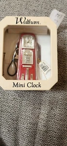 Vtg WALTHAM GAS PUMP & CLOCK NEW WITH TAGS MINI SHELF DESK - Picture 1 of 3