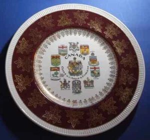 Abrigos de armas y emblemas de Canadá de colección Solian Ware placa de coleccionista 10" ¡Inglaterra! - Imagen 1 de 7