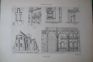 Eglise de Juziers ( Yvelines) planche début XX° - Foto 1 di 1