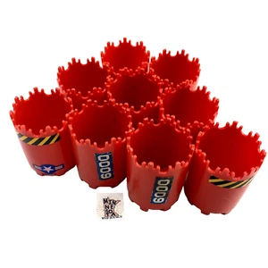 9 Vtg Construx Red Large Cylinders by Fisher Price - Replacement Parts - Picture 1 of 8