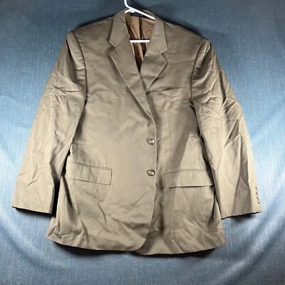 Chaps Men's Blazer Jacket Size 46R Brown Wool Lined Notch Lapel Single Breasted - Image 1 of 4