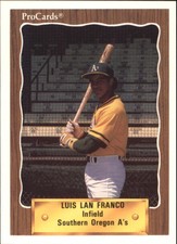 1990 Southern Oregon A's ProCards #3432 Luis Lan Franco