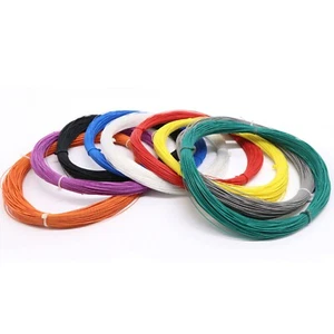 Silver Plated Stranded Copper Wire Cable Polytetrafluoro PTFE 30 28 26 22-14AWG - Picture 1 of 12