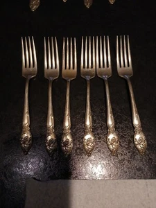 Sterling Silver Westmoreland Dinner Forks Set Of 6 Enchanted Orchid 9.6oz - Picture 1 of 7