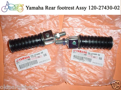 Yamaha DT400 DT250 DT175 DT125 XT250 XT500 Rear Foot Pegs x2pcs OEM 120-27430-02 Foto 1 de 4