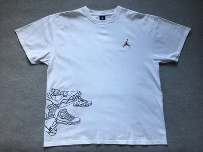 VTG 2005 NIKE AIR JORDAN ALL OVER PRINT SHIRT BRED CHICAGO SUPREME 3 4 Y2K RARE - Image 1 of 4